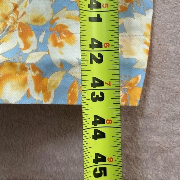 NEW Tuckernuck Puff Sleeve Midi Dress Women XXS Blue/Orange Floral HyacinthHouse - Picture 10 of 11